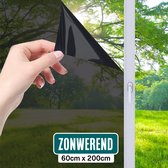 Homewell Zonwerende HR Raamfolie 60x200cm - UV protectie - Isolerend & Zelfklevend- Zwart Tint 39%