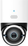 Eufy 4K camera met blauwe LED ring en luidsprekerrooster.