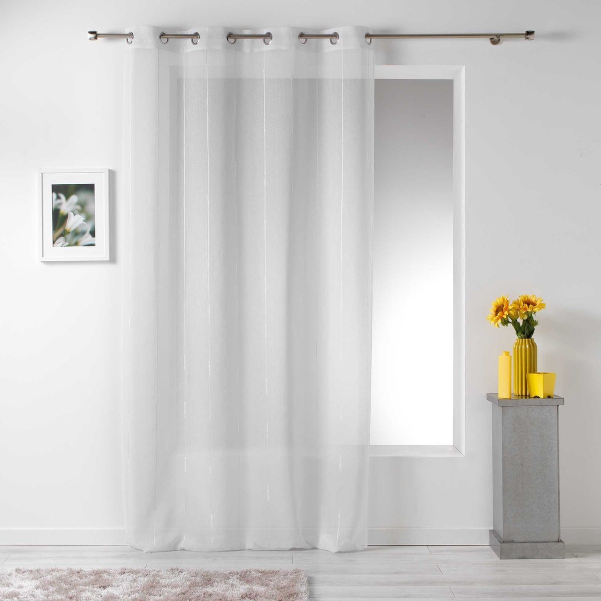 Gordijn met ringen LINAHE, 140 x 260 cm