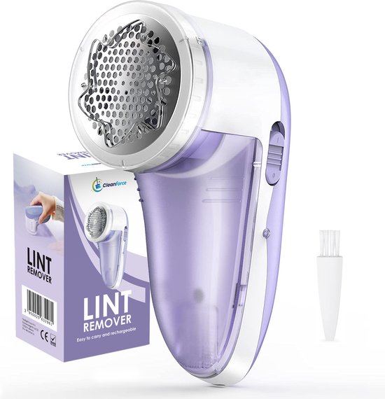 Foto: Cleanforce elektrische pluizenverwijderaar met extra opzetstuk draadloos pluizentondeuses ontpluizer lint remover kledingontpluizer