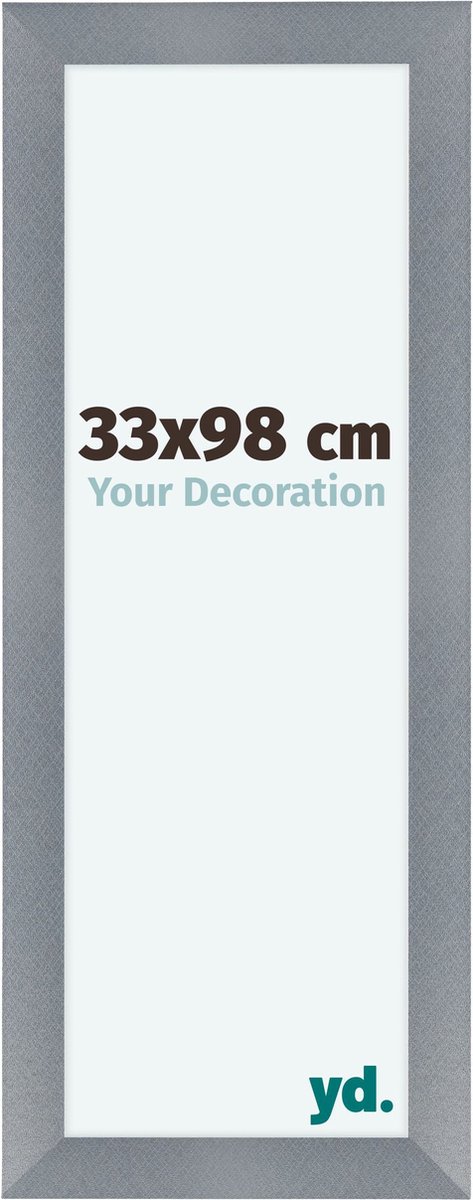 yd. Your Decoration - Fotolijst 33x98 cm - MDF - Aluminium Geborsteld - Como