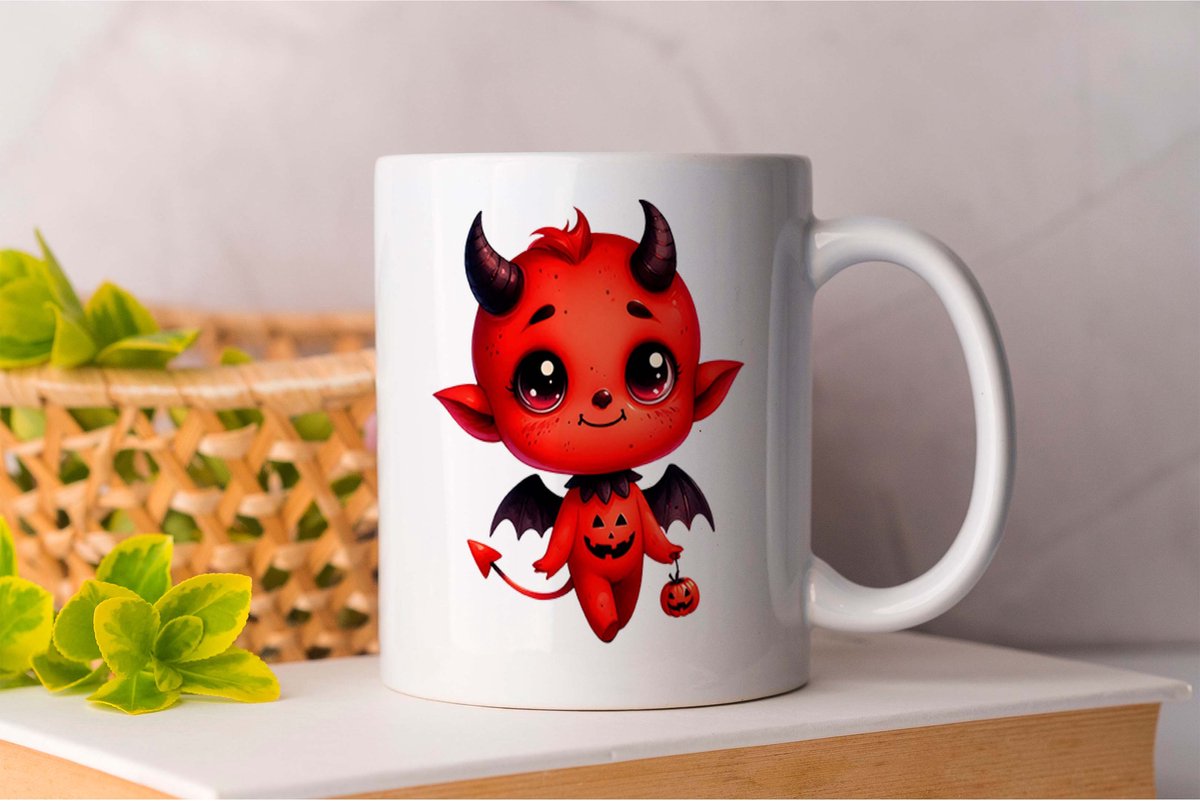 Mok Batty - Halloween - Cute - Spooky - HappyHalloween - Scary - Spookachtig - FijneHalloween - Spookhuis - Boe