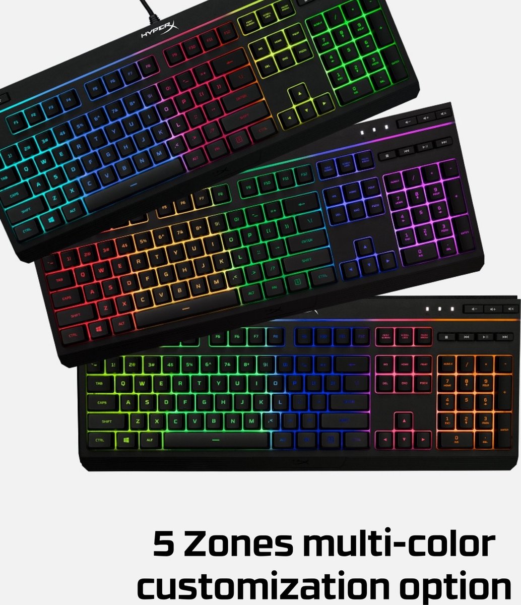 Hyperx Alloy Core Rgb Membraan Gaming Toetsenbord - Us Qwerty Zwart