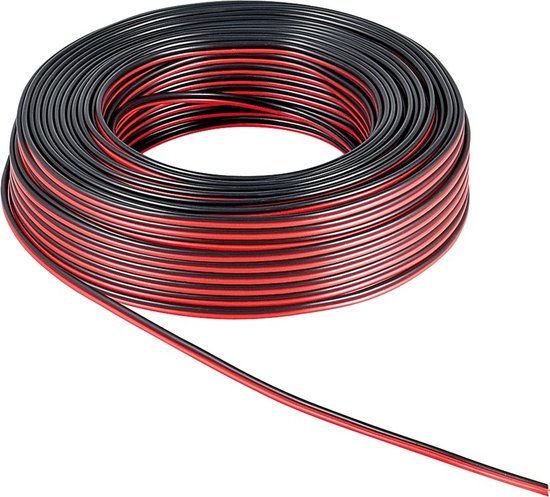 Goobay Luidsprekerkabel 2 x 0.75mm² - CCA - Rood/zwart - 100 m