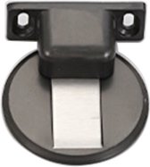 Jinate Magnetische Deurstopper - Zelfklevend - Met of Zonder Boren - 1 Set Donkergrijs - Geschikt voor alle vloeren - uitermate geschikt voor vloer met vloerverwarming
