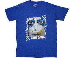 Lady Gaga - Artpop Facepaint Heren T-shirt - L - Blauw