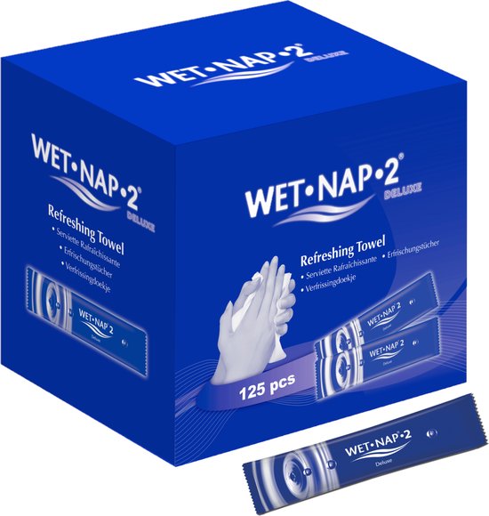 Lingettes rafraîchissantes Wet-Nap2 Deluxe 125 pcs