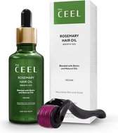 Rozemarijn haarolie met dermaroller - Rozemarijn olie - Sterke formule tegen haaruitval en voor sterke haargroei met biotine & natuurlijke oliën - Rosemary oil with dermaroller - Hair growth oil - Haargroei serum