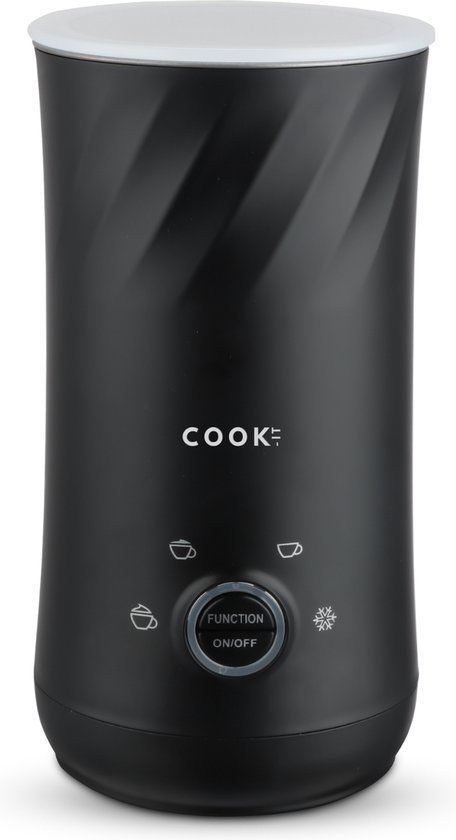 COOK-IT Elektrische Melkopschuimer - 4 in 1 - 300ML - Milk Frother - Zwart