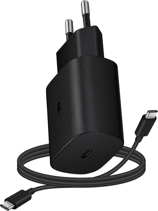 Foto: Originele samsung 15w power adapter met usb c kabel 1 meter 3a zwart