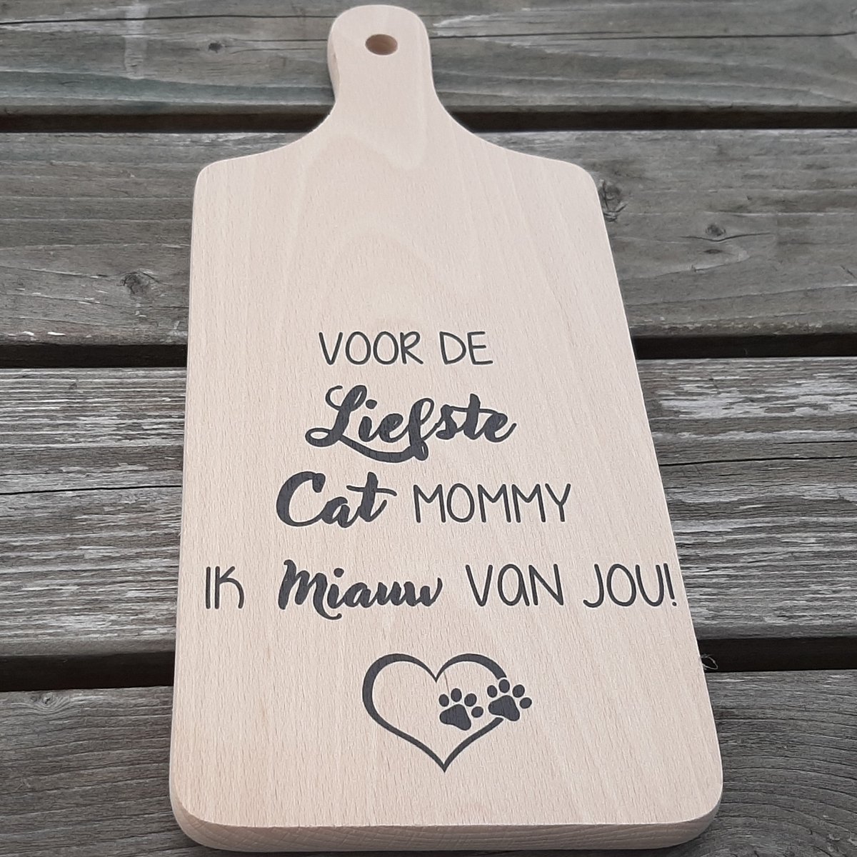 Borrelplank katten - Voor die liefste cat mommy ik miauw van jou
