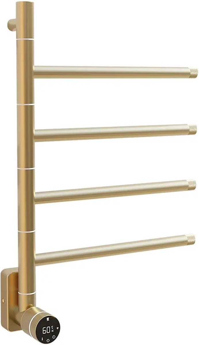 Sèche-Serviettes Électrique Mural QL – 145W, Minuteur 24h, 45-70°C, Acier Inox 304, 600x500mm