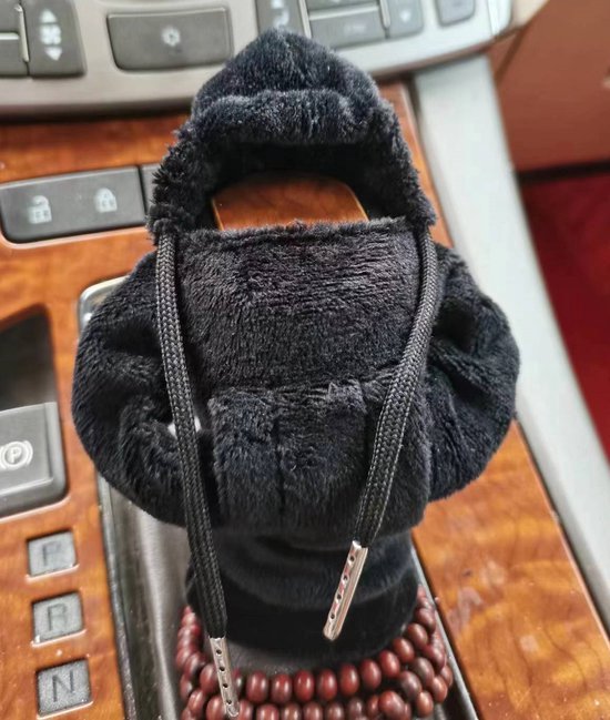 Foto: Universele pook cover met capuchon i hoodie pook hoes i versnellingspook beschermer i versnellingspookknop i autopook cover i zwart