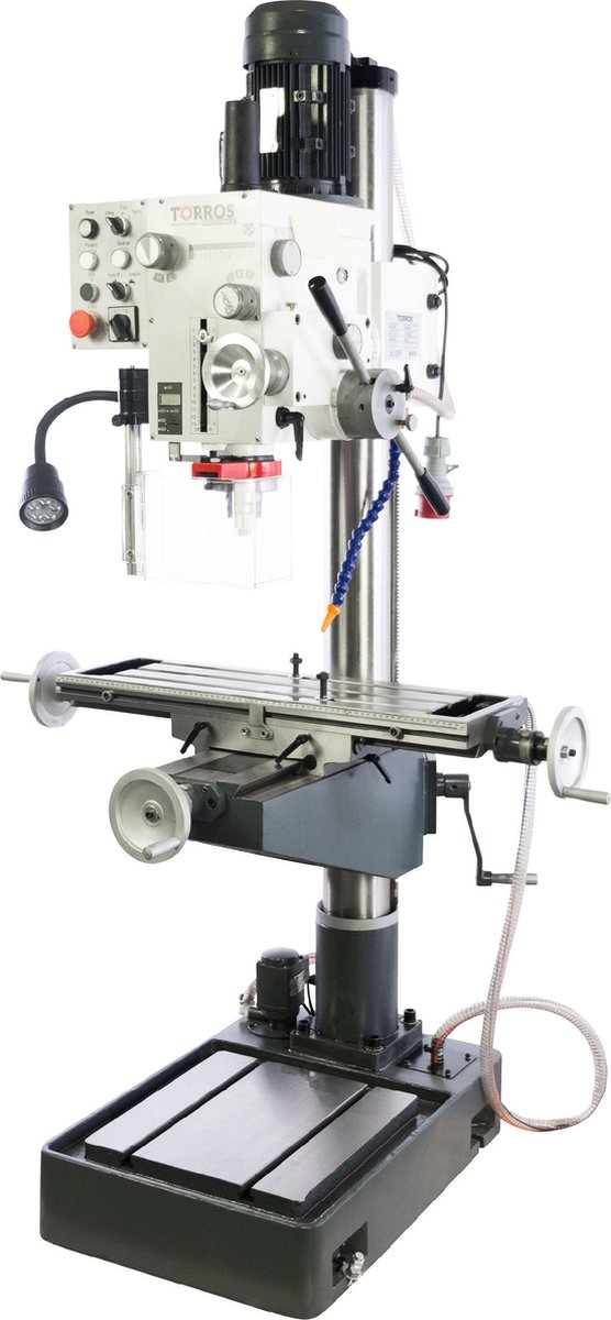 Kolom boorfreesmachine boren tot ø 32 mm MK4/M16 1,5 kW 400V kruistafel boorvoedingen koelpomp Torros PF40CP 400V