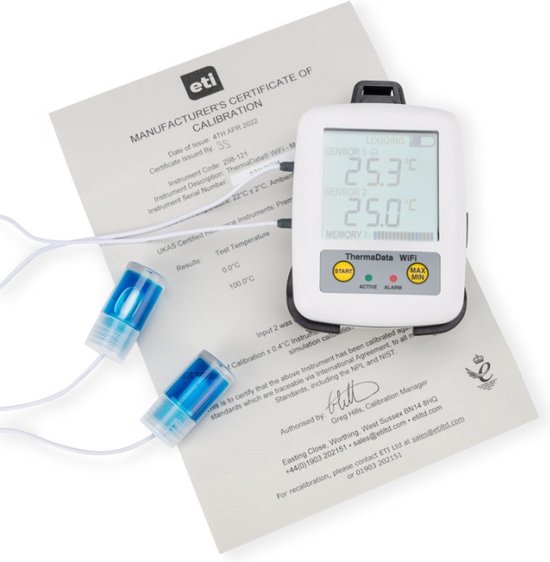 ETI - Wi-FI Medicijnkoelkast Thermometer - Pharmacie Temperatuurlogger ...