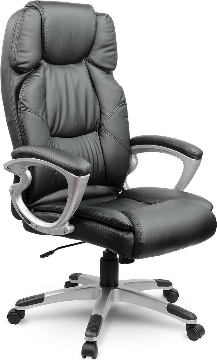 Leren bureaufauteuil Sofotel EG-227 zwart