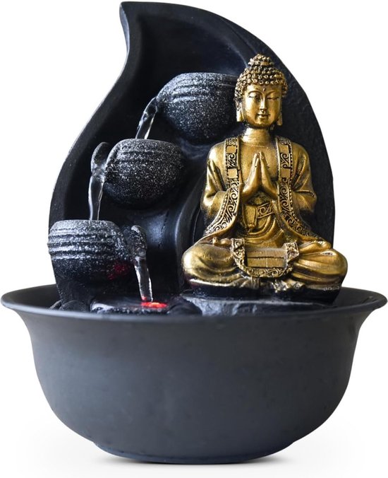 Waterfontein Desktop Ornament Desktop Fountain Office Desk Water Fountain Indoor Desktop Vertoniging Fonteinen Woonkamer Decoratie Waterval Fontein Tafelblad Fontein Zen meditatie fontein ambachten