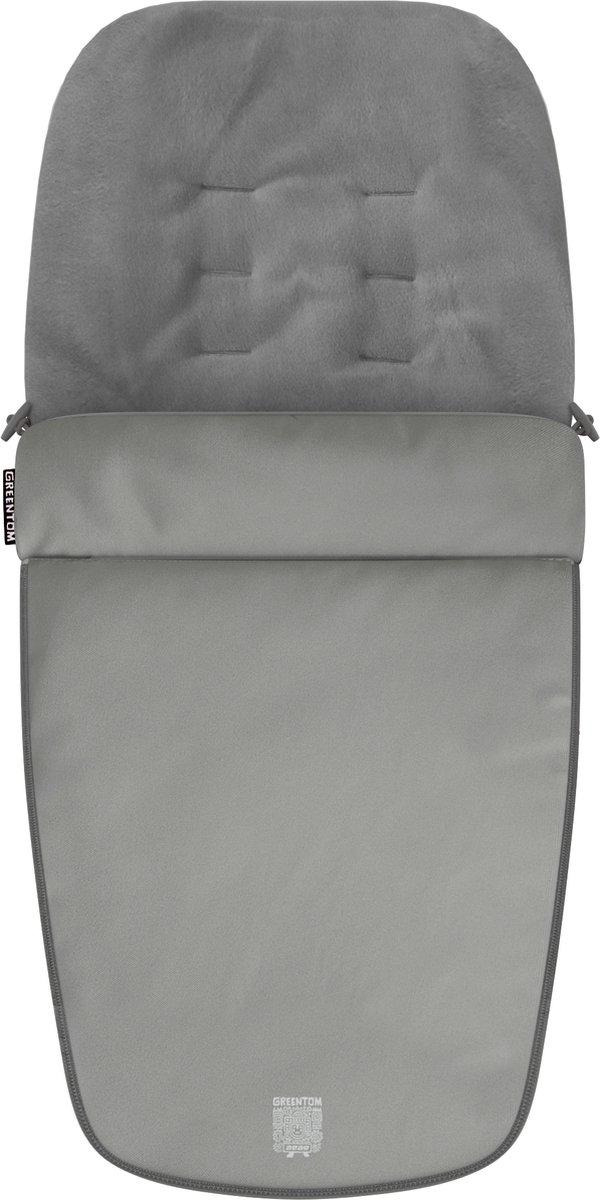 Greentom Voetenzak - Geschikt voor Carrycot & Reversible, Warm & Duurzaam (Gerecycled) - Grijs