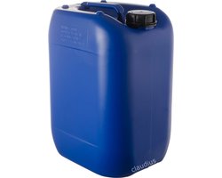 Jerrycan 20 Liter blauw | geschikt voor water | UN gekeurd | benzine | handig stapelbaar | food grade | inclusief dop | totaal te legen | noodpakket