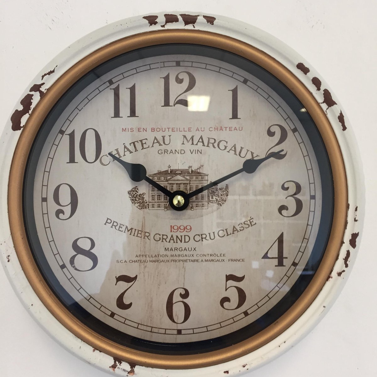 Wandklok retro Chateau Margaux Vintage