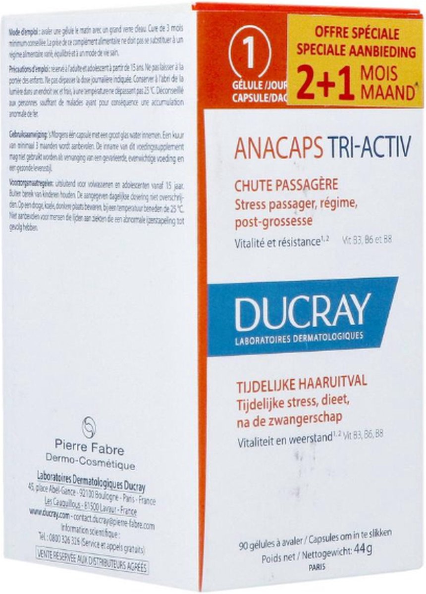 Goedkoopste Ducray Anacaps Tri-activ Caps 90