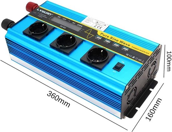 LVYUAN 5000W Inverter DC 12V to AC 230V Pure Sine Wave Voltage Inverter LVYUAN 5000W Inverter DC 12V to AC 230V Pure Sine Wave Voltage Inverter