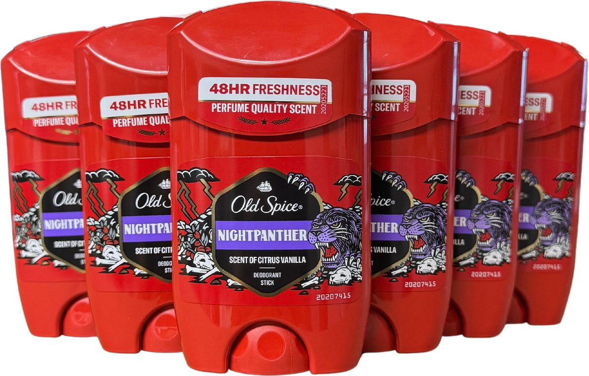Goedkoopste Old Spice Night Panther Stick - Voordeelverpakking 6x50ml - Deodorant