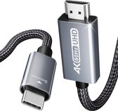 Bol.com Benfei USB C naar HDMI Kabel 1.8M - 4K Ultra HD 60hz Kabel - Zilver aanbieding
