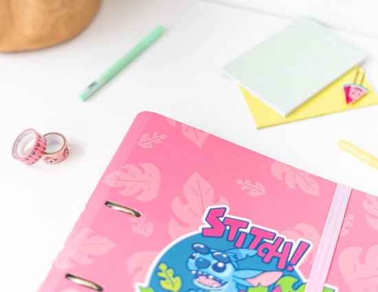 Classeur 4 Anneaux Stitch + Chemise Avec élastique + Porte-clés Offert - Pour L'école, Bureau - Organisation Documents - 2