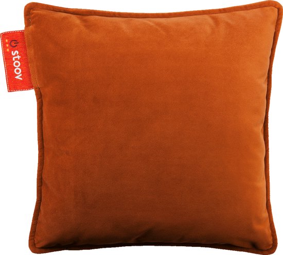 Stoov Warmtekussen | Ploov Cinnamon Orange | Duurzaam & Draadloos | Infrarood warmtekussen | 45x45 cm | Standard batterij