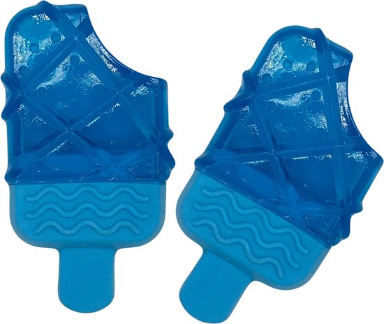 ijskoud ijsje Honden Speelgoed - Speelgoed Hond verkoelend - Hondenspeelgoed sterk - Honden speeltjes - Honden spullen - Blauw - 2 Stuks