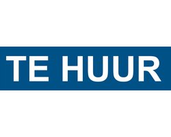 Blauw | Te Huur Stickers voor Makelaars - 6 Stuks, 40x10cm