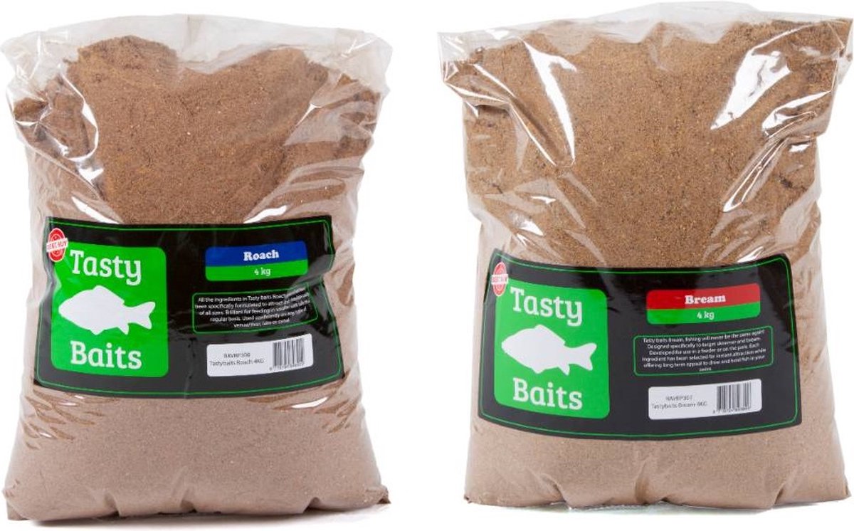 Tasty Baits Brasem & Voorn Compleet Lokvoer - 2x 4kg - Lokvoer - Witvis - Kant en Klaar