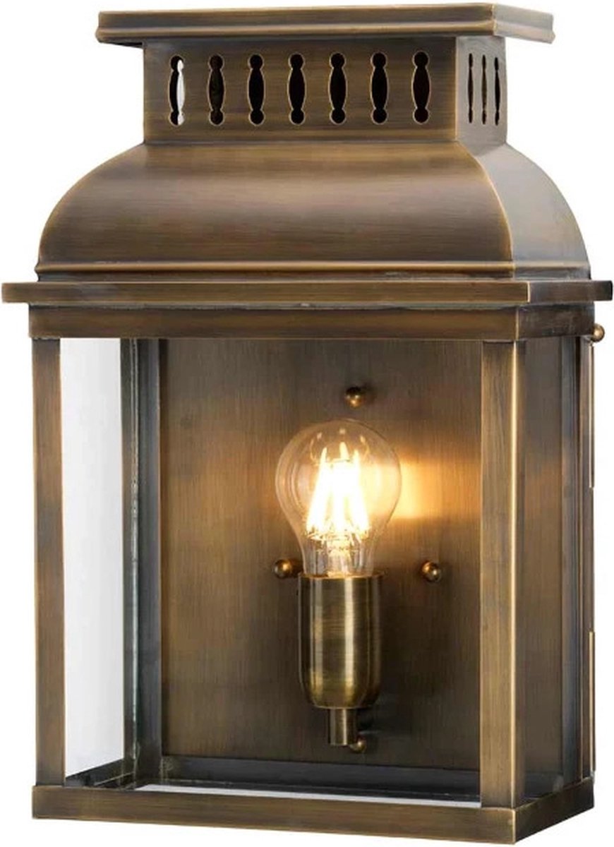 Elstead Lighting LED Wand Buitenlamp Westminster | 1X E27 Max 60W | IP44 | Dimbaar | Aged Brass