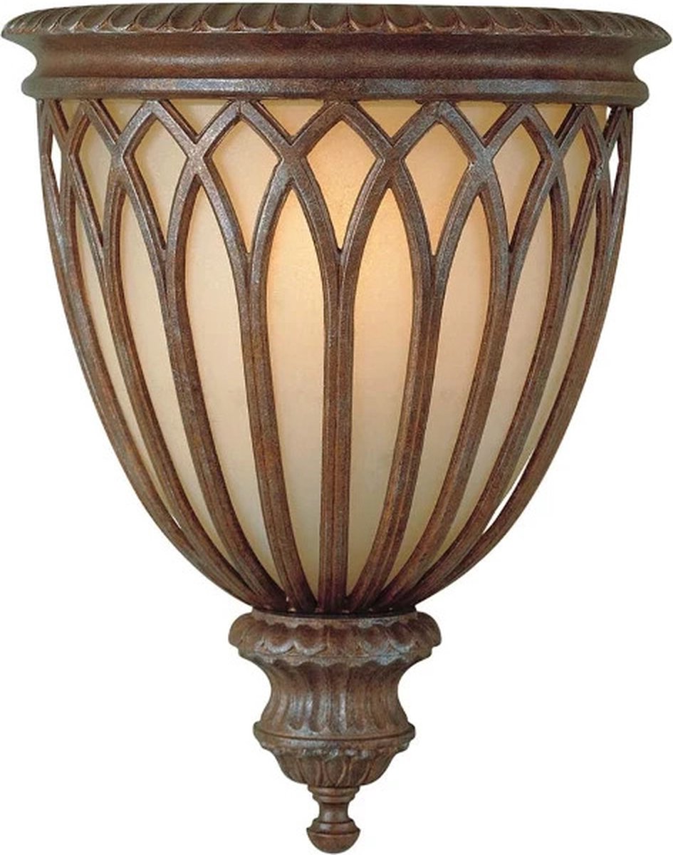 Bohemian Wandlamp - Steady Lighting - Metaal - Bohemian - E27 - L: 15.2cm - Voor Binnen - Woonkamer - Eetkamer - Brons