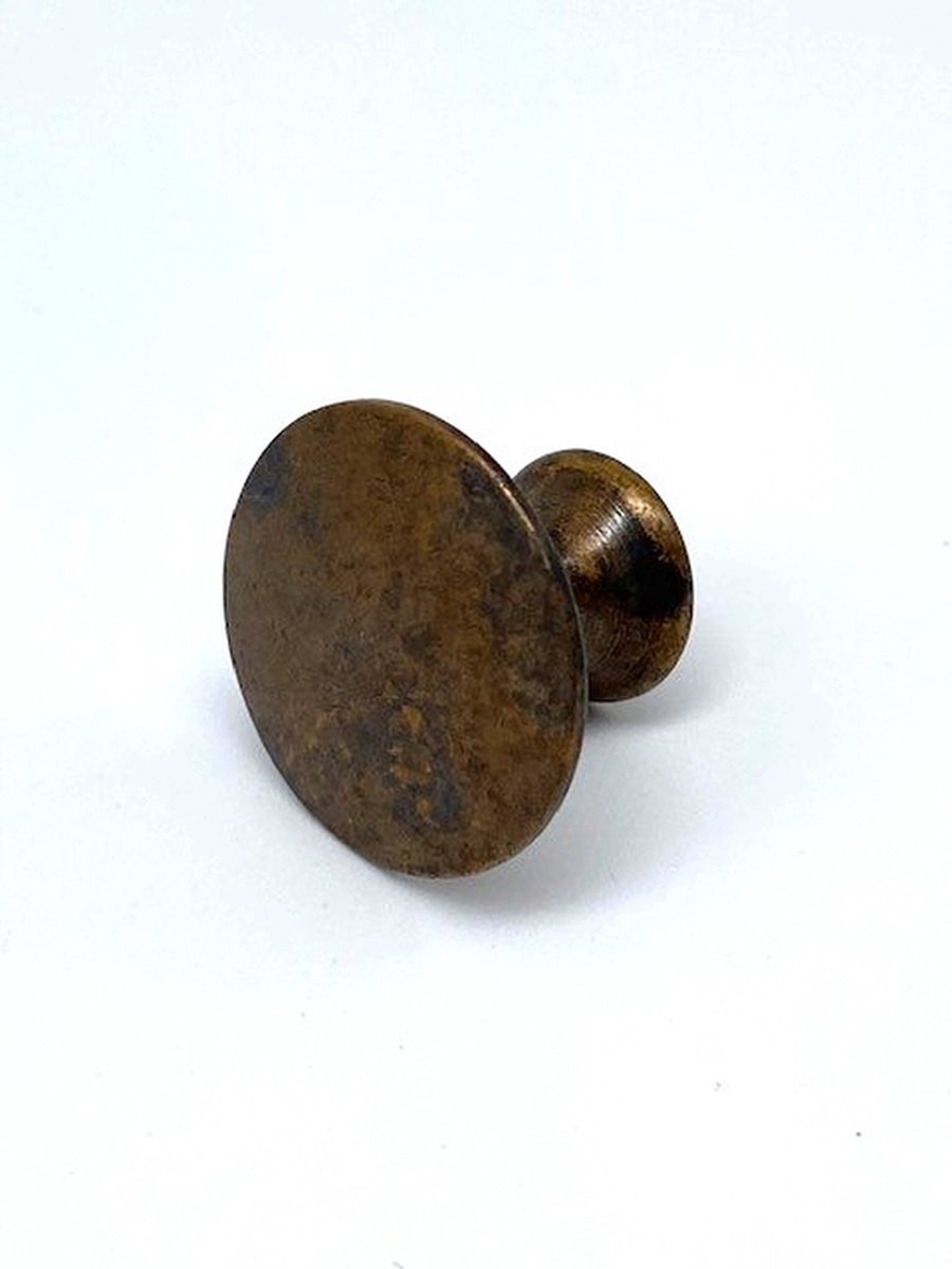 Knop Messing Antiek rond 24mm