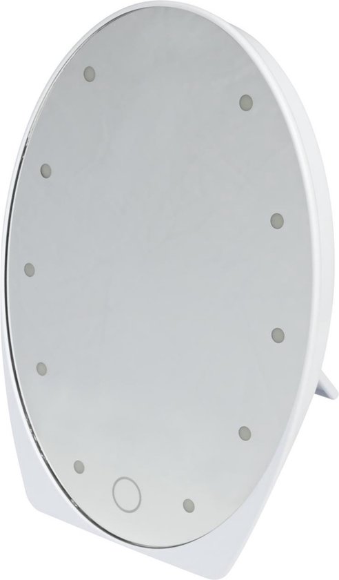 Badkamerspiegel met verlichting - Rond - Chroom - 17,5 cm