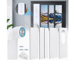 Raamafdichting voor airconditioning - 4 stuks - mobiele airconditioner - raamadapter - 15 meter afvoerslang - diameter 13 cm - raamafdichting