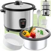 Bol.com tectake® Rijstkoker - Stoompan en rijstmaker met stoominzet - Kookpot voor de keuken met groot volume van 18L - Maximaal... aanbieding