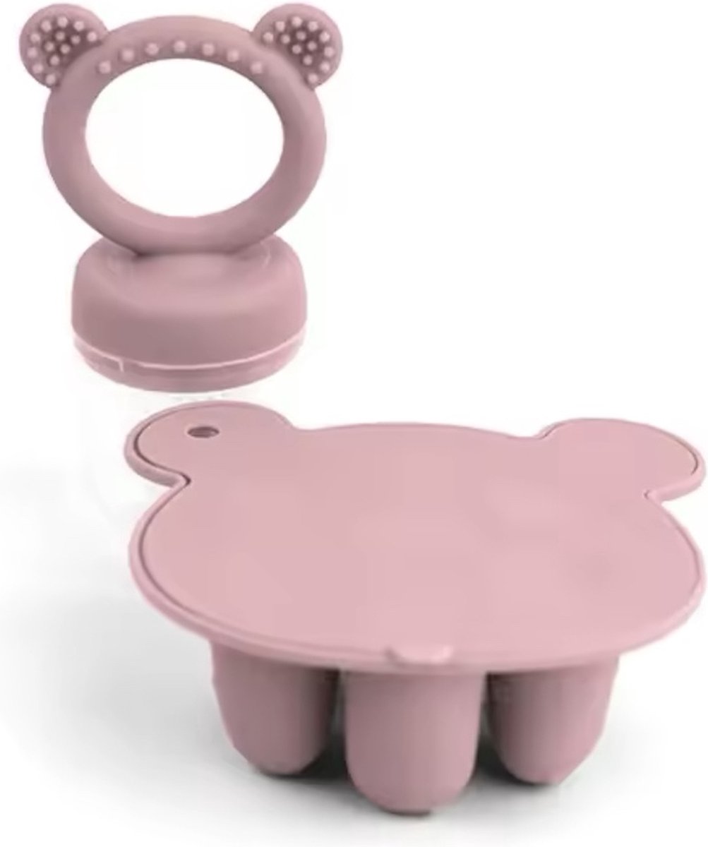 Goedkoopste KimDo - Fruitspeen - Roze- sabbel speen - baby speen - Ijs mal - fruit - bijtring - Fruitspeen - Grote speen - Fruit baby - BPA VRIJ - Speelgoed
