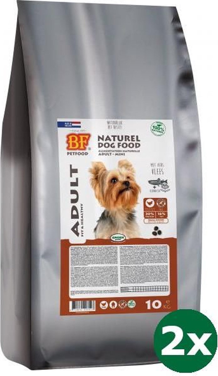 Biofood 2x10 kg Bf petfood adult small breed hondenvoer