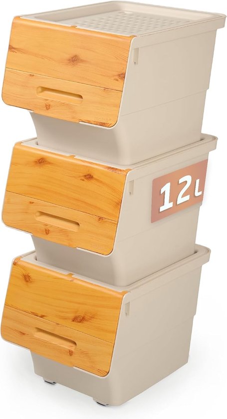 Iris opbergboxen - transparant - set van 4