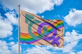 Drapeau arc-en-ciel pour l'égalité des sexes - Drapeau de la Pride LGBTQ+ - 120x80cm