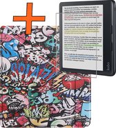 Hoesje Geschikt voor Kobo Libra Colour Hoes Book Case Trifold - Hoes Geschikt voor Kobo Libra Colour Hoesje Book Cover Met Screenprotector - Graffity