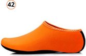 Livano Waterschoenen Voor Kinderen & Volwassenen - Aqua Shoes - Aquaschoenen - Afzwemschoenen - Zwemles Schoenen - Oranje - Maat 42