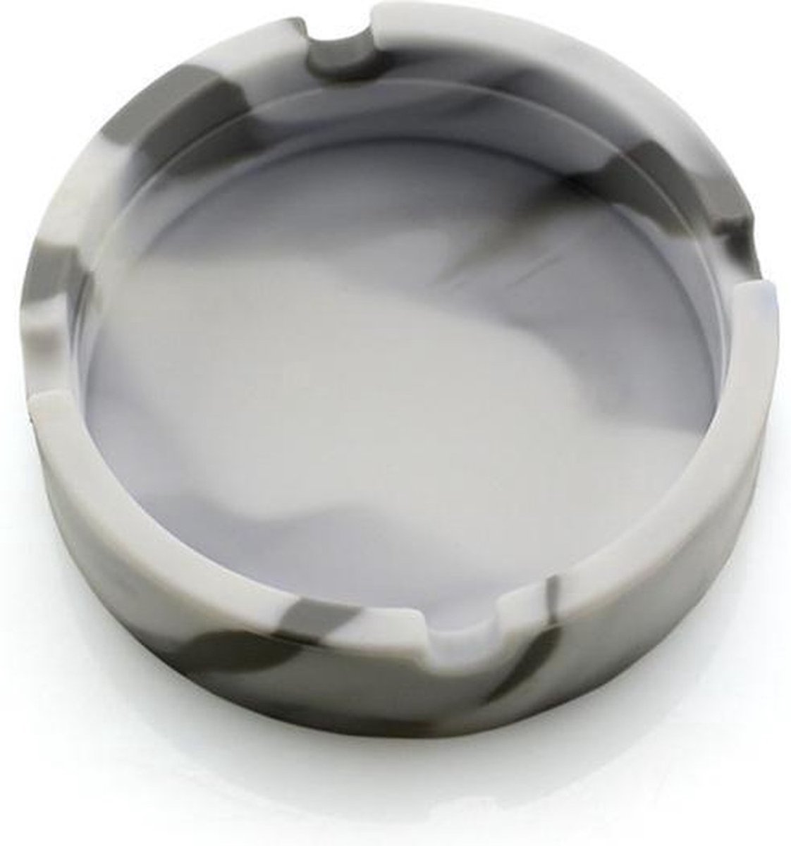 Goedkoopste Jumada's - Silicone Asbak - Portable Ronde Sigaret asbak - Opvouwbar en Eco-vriendelijk - Grijs/Wit