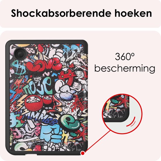 Hoes Geschikt voor Kobo Clara Colour Hoesje Bookcase Cover Book Case Hoes Sleepcover - Graffity van Kartynel — afbeelding 5