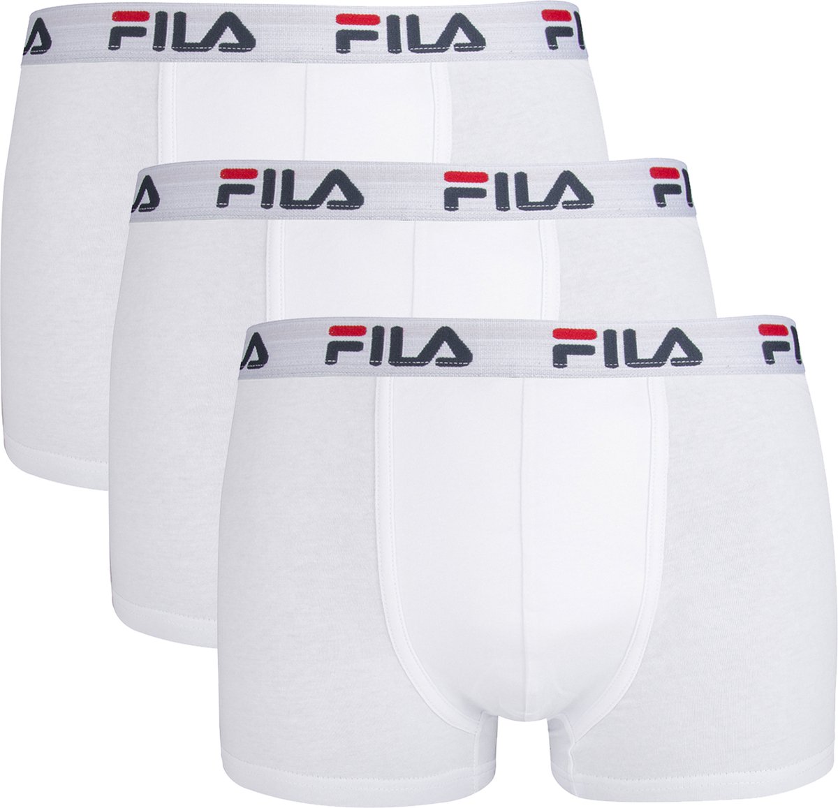 FILA - Heren Basic Boxershorts - 3 Pack - Maat XL - Wit