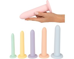 6 Delige Dildo Training Set in Pastel Kleuren - 6 Oplopende Maten Dildo's voor Anale of Vaginale Training - Dildo's met Sterke Zuignap - Siliconen Dildo's - Compatibel met Strap-on - Dildo Trainings Set