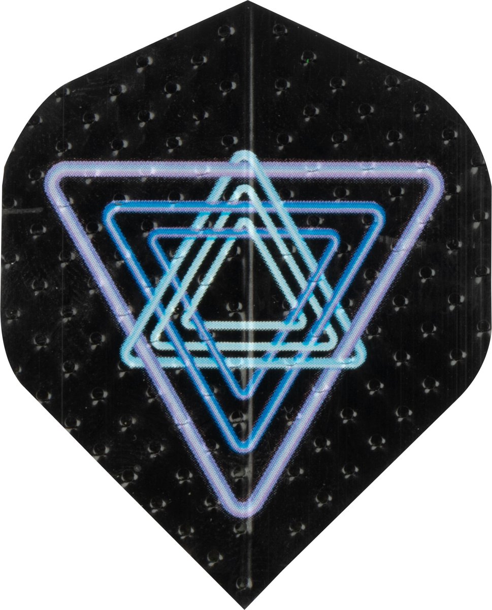 Faver Dart Flights - 3 stuks - PVC - Zwart/Wit met Print